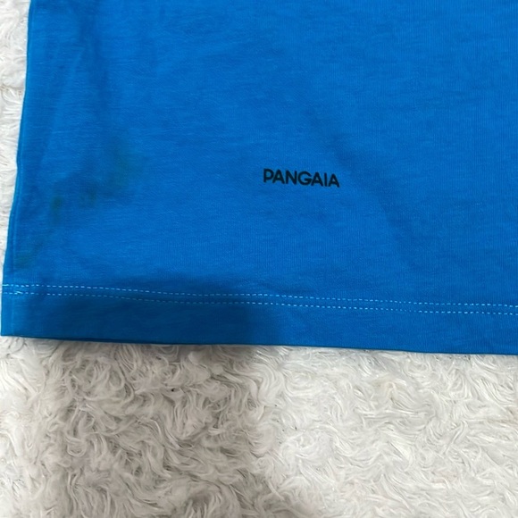 Pangaia Blue Boxy Crop T-Shirt Short Sleeve - Picture 4 of 13